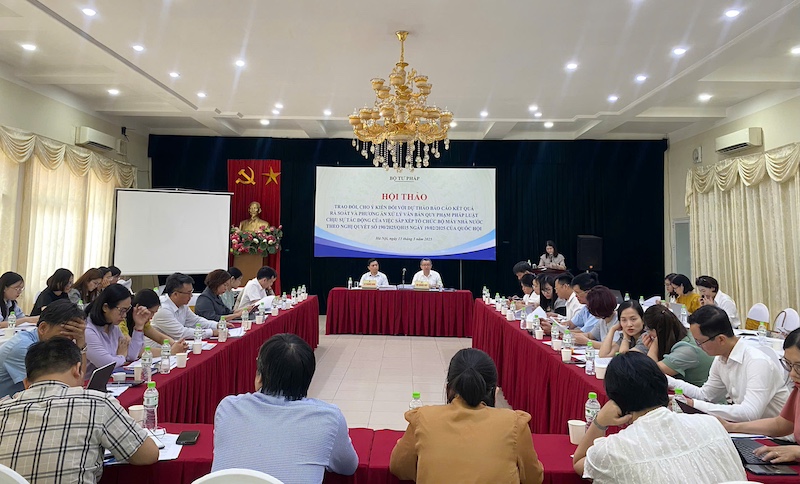 Góp ý dự thảo báo cáo kết quả rà soát, phương án xử lý VBQPPL chịu sự tác động của sắp xếp tổ chức bộ máy